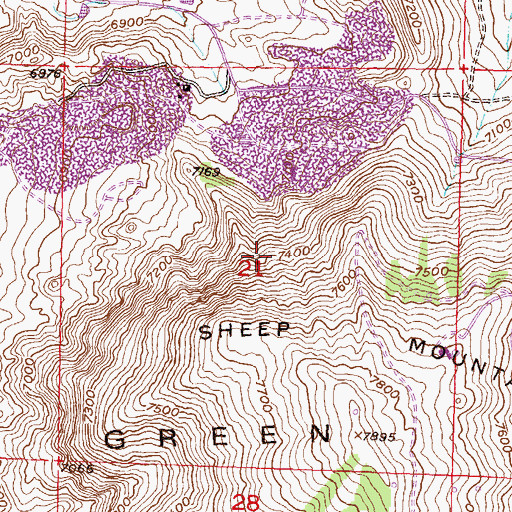 Topographic Map of Paydirt Mine, WY