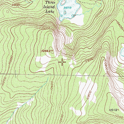 Topographic Map of Three Island Lake, CO