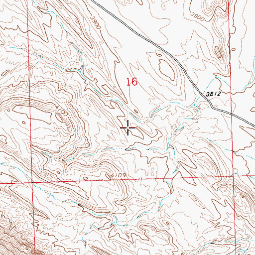 Topographic Map of Little Sheep Mountain Anticline Number Five Mine, WY
