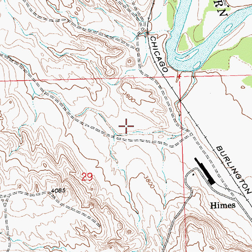 Topographic Map of Little Sheep Mountain Anticline Number Eight Mine, WY