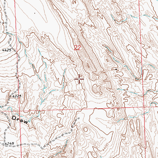 Topographic Map of Sheep Mountain Anticline Number One Mine, WY