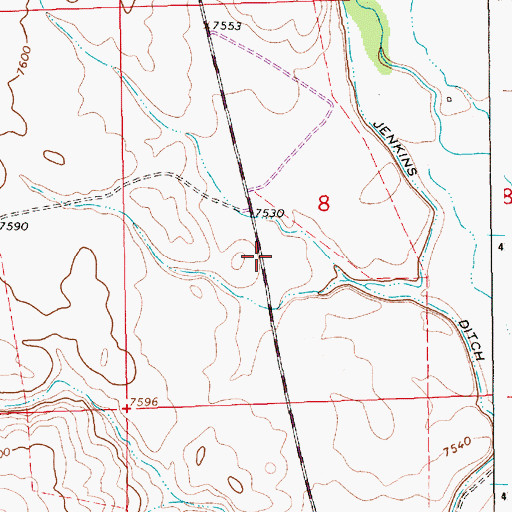 Topographic Map of Five Thirty-two Pit Number One Mine, WY