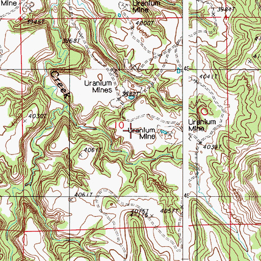 Topographic Map of Homestake Pit Number One Mine, WY