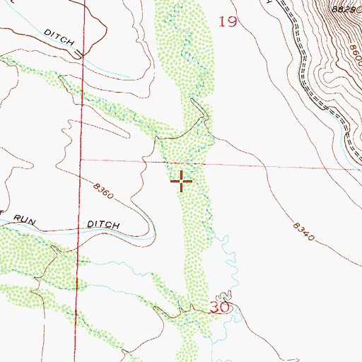 Topographic Map of Hill Creek, CO
