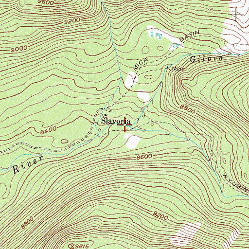 Topographic Map of Gold Creek, CO