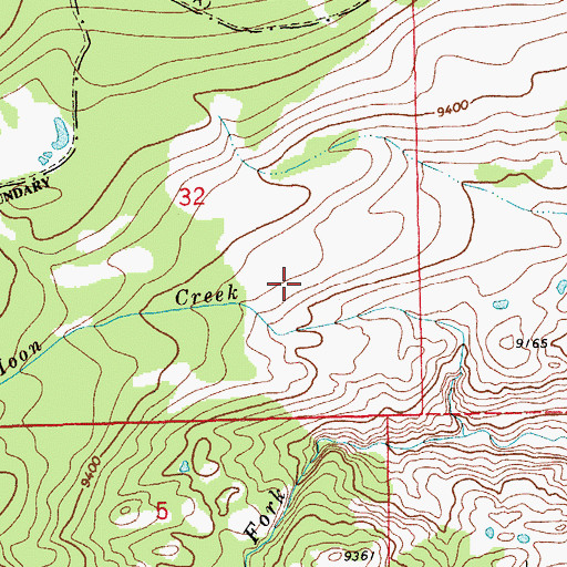Topographic Map of Big Horn Claims Mine, WY
