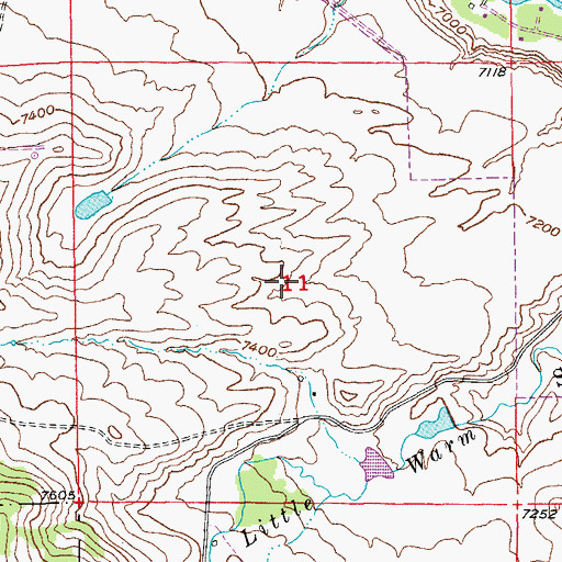 Topographic Map of Dubois Number One Mine, WY