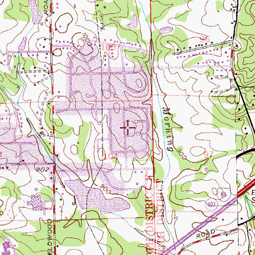 Topographic Map of Bench Mark, GA