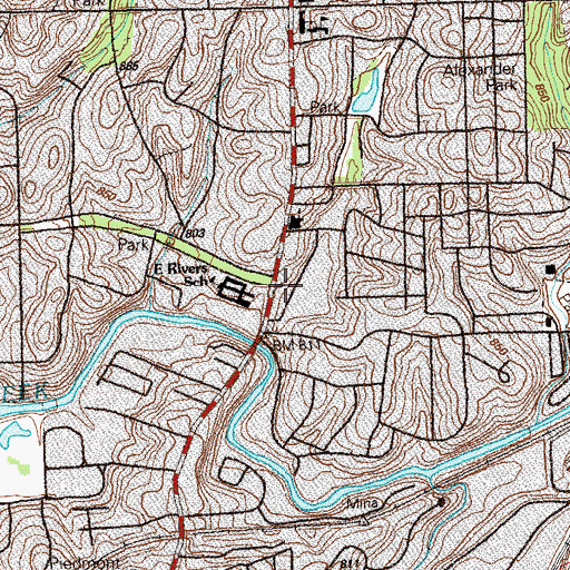Topographic Map of Peachtree-Battle Shopping Center, GA