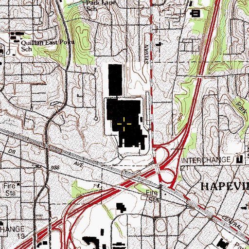 Topographic Map of Tift Industrial Park, GA