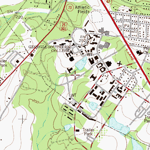 Topographic Map of Forest Drive Classroom Building, GA