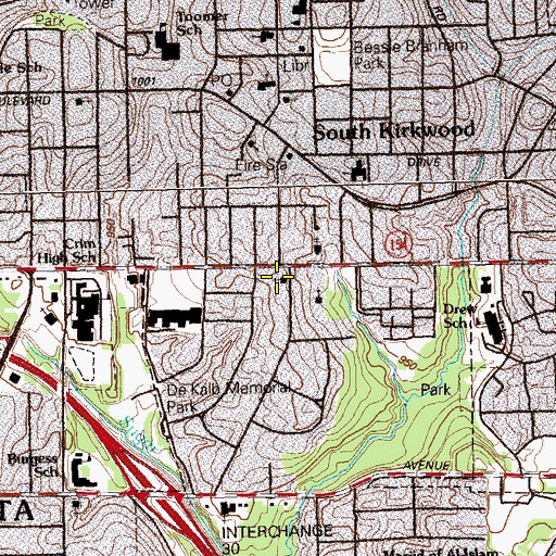 Topographic Map of Memorial Church of God in Christ, GA