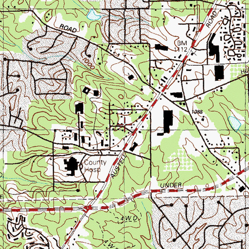 Topographic Map of Blue Ridge Manor, GA