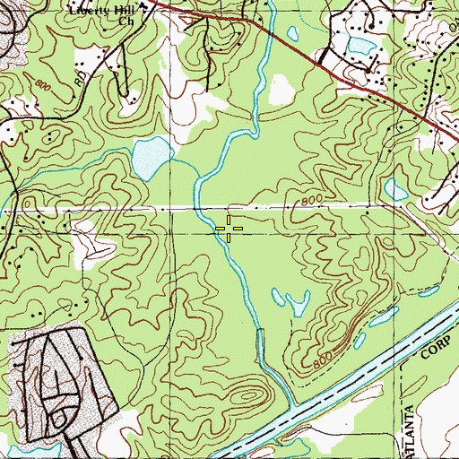 Topographic Map of Discovery Industrial Park, GA