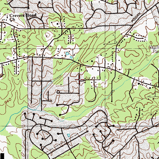 Topographic Map of Songwood, GA