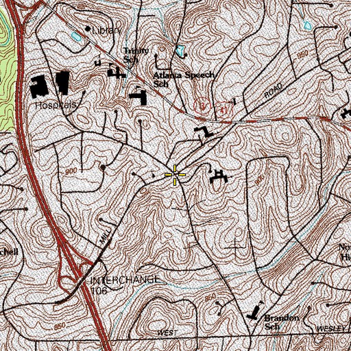 Topographic Map of Howell Mills (historical), GA