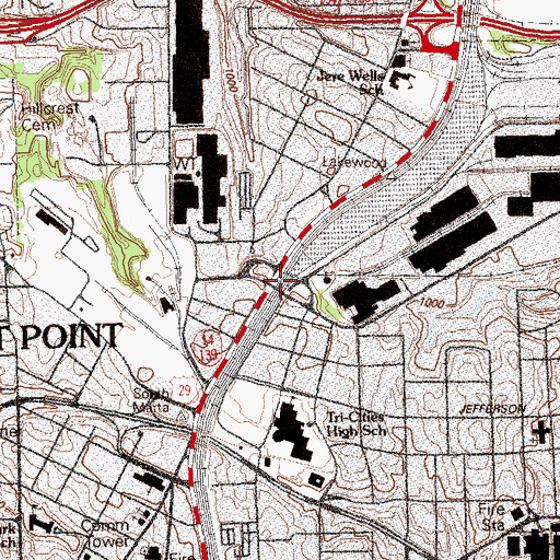 Topographic Map of Cheney (historical), GA