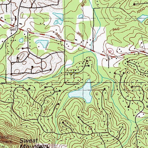 Topographic Map of Cherecobb Estates, GA