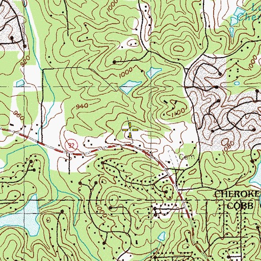 Topographic Map of Colony Center, GA