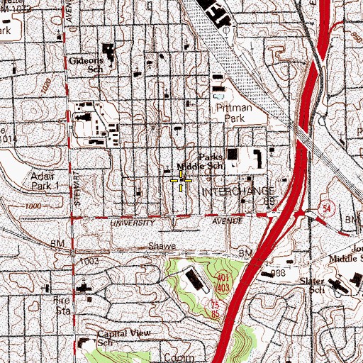 Topographic Map of Greater Mount Pleasant Baptist Church, GA