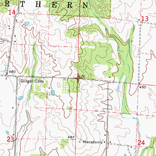 Topographic Map of Accommodation School (historical), IL