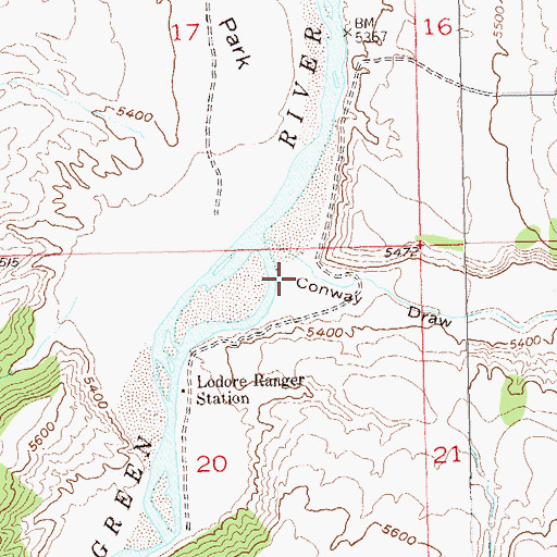 Topographic Map of Conway Draw, CO