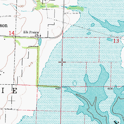 Topographic Map of Robinson School (historical), IL