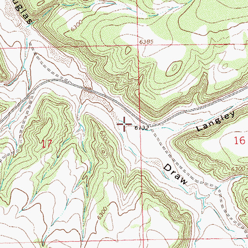 Topographic Map of Langley Draw, CO