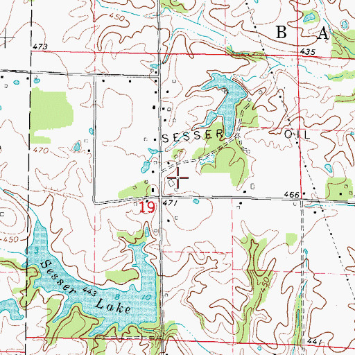 Topographic Map of Old Keller Mine, IL