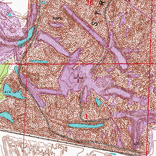 Topographic Map of Illinois Central Reservoir (historical), IL