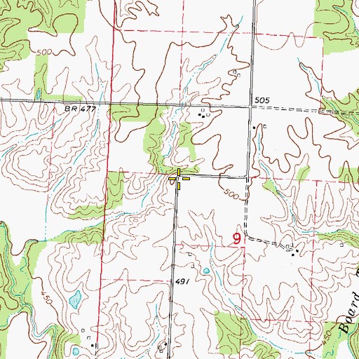 Topographic Map of Kellerman School (historical), IL