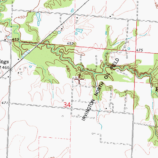 Topographic Map of Clover Hill School (historical), IL