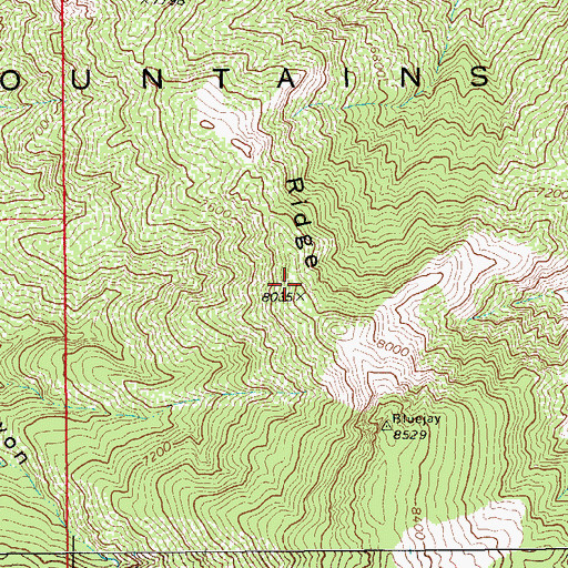 Topographic Map of Blue Jay Ridge, AZ