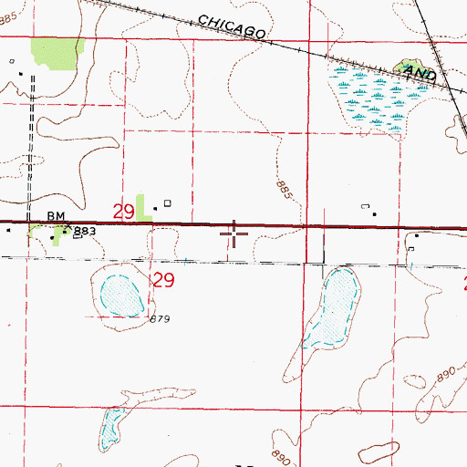Topographic Map of Clarke School (historical), IL