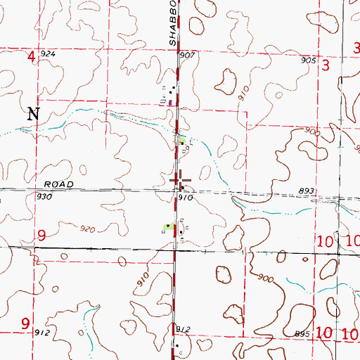 Topographic Map of Stone School (historical), IL