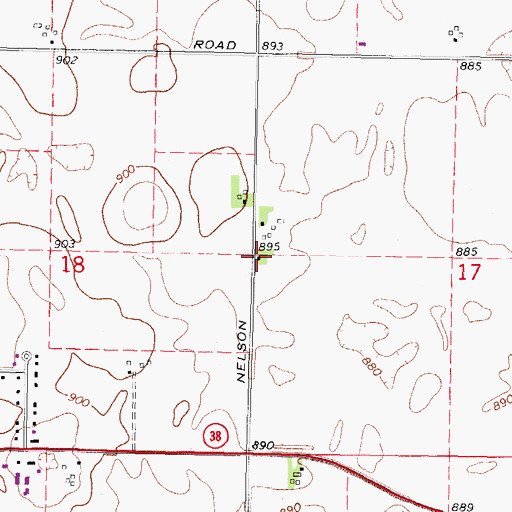 Topographic Map of Farley School (historical), IL