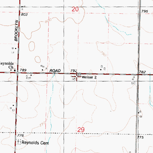 Topographic Map of Weiner School (historical), IL