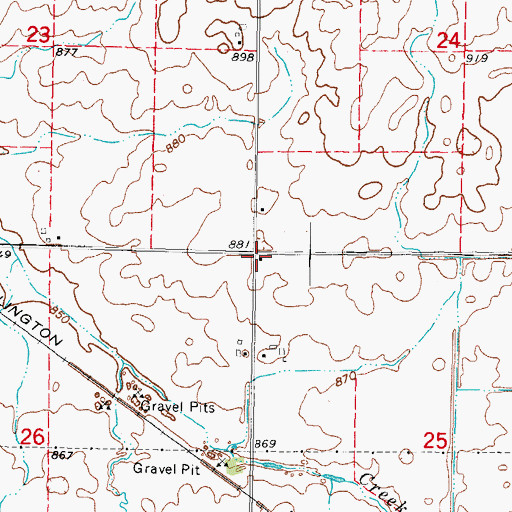 Topographic Map of Peterson School (historical), IL