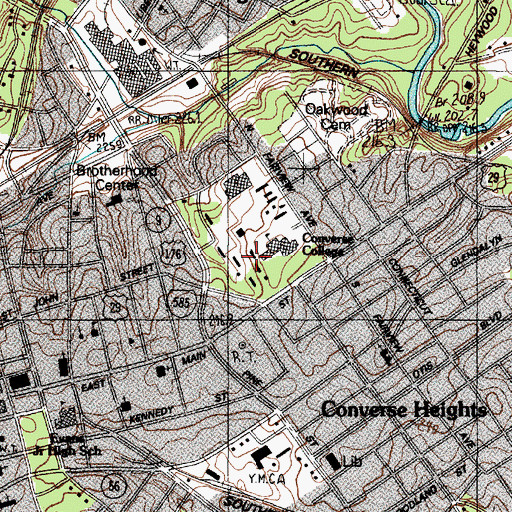 Topographic Map of Dexter Hall, SC