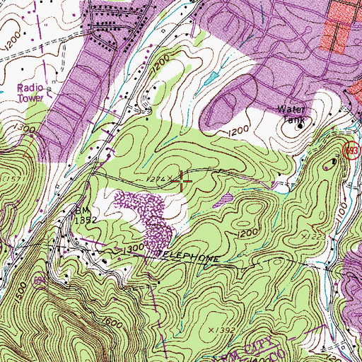 Topographic Map of Mowles Spring Park, VA