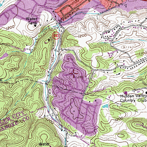 Topographic Map of West Club Forest, VA