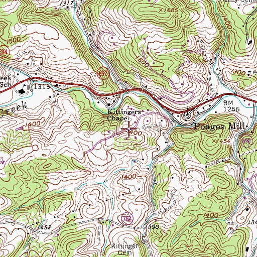 Topographic Map of Holly Ridge, VA