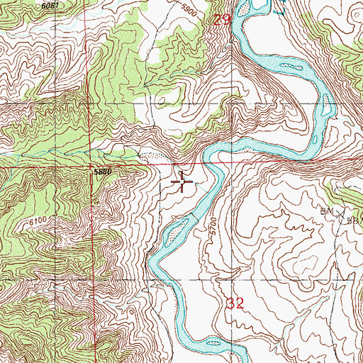 Topographic Map of Wild Cow Draw, CO