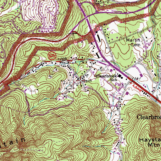 Topographic Map of Miller Chapel Cemetery, VA