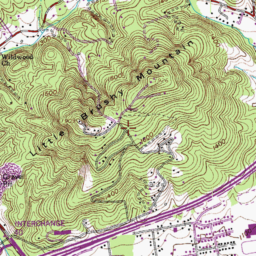 Topographic Map of Skyview, VA