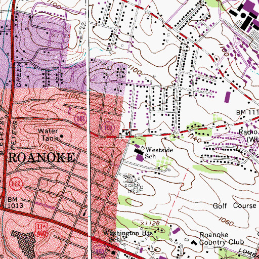 Topographic Map of Connelly Memorial Baptist Church, VA