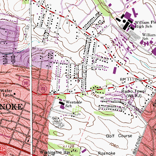 Topographic Map of Herschberger Hills, VA
