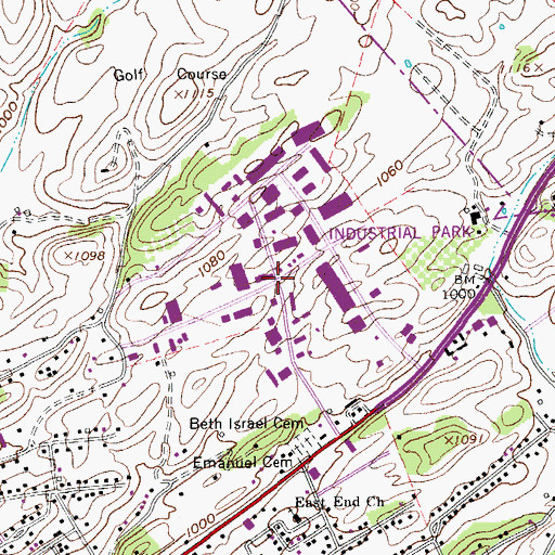 Topographic Map of Statesman Industrial Park, VA