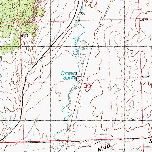 Topographic Map of Omstead Spring, CO