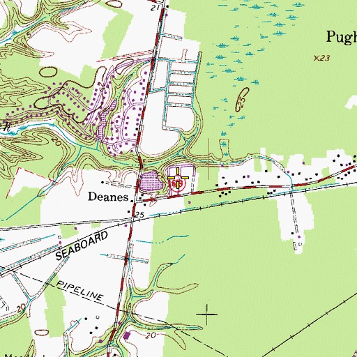 Topographic Map of Bullocks Trailer Park, VA